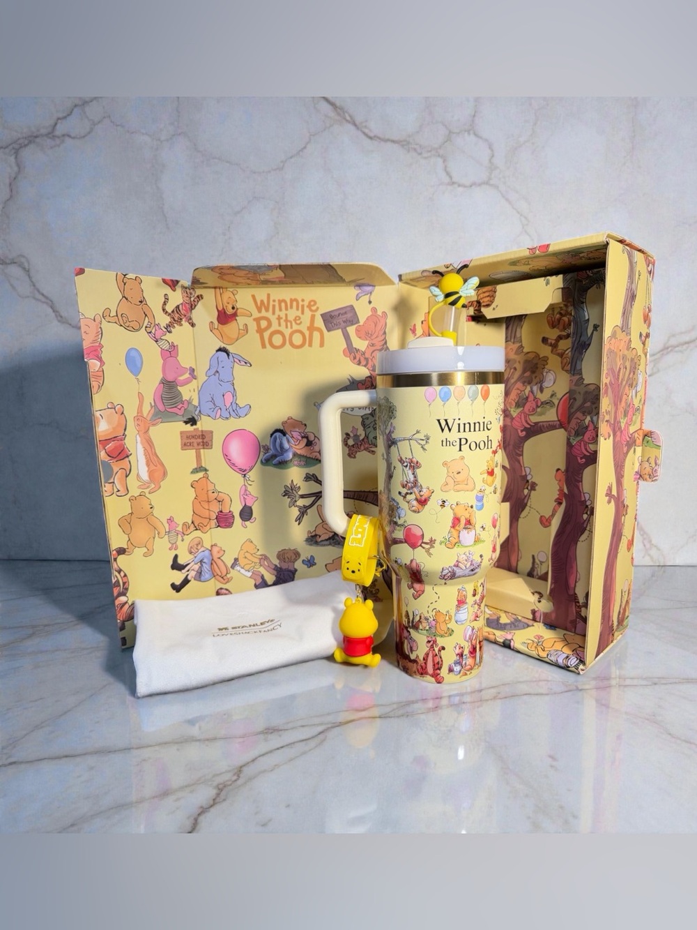Stanley Winnie the Pooh Tumbler with Bee Topper - Picture 2 of 4